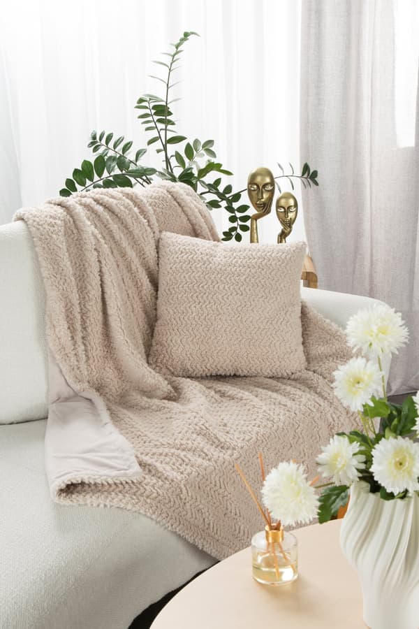 EUROFIRANY pelsdæppe LARIS 130X170CM BEIGE