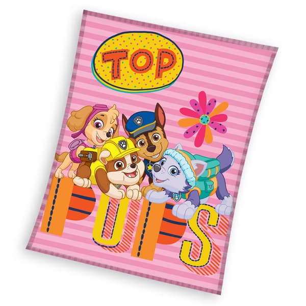 Fleecefilt Throw 110x140 Paw Patrol rosa