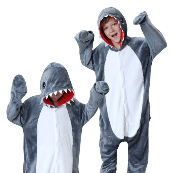 Kigurumi-pyjamas med haj, barn 125-135 cm