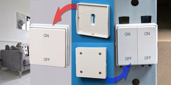 Kinetic Button 2P RF 2.4GHz radiofjärrkontroll för RTX-moduler #BATTERIFRI