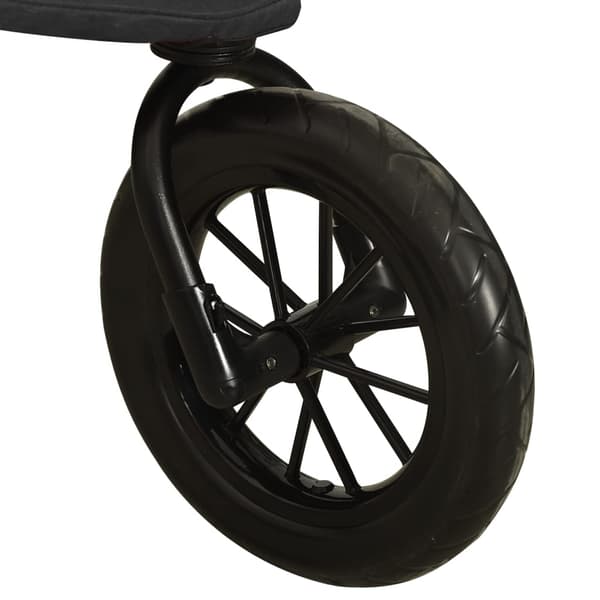 vidaXL Barnvagn, Antracit, Stål