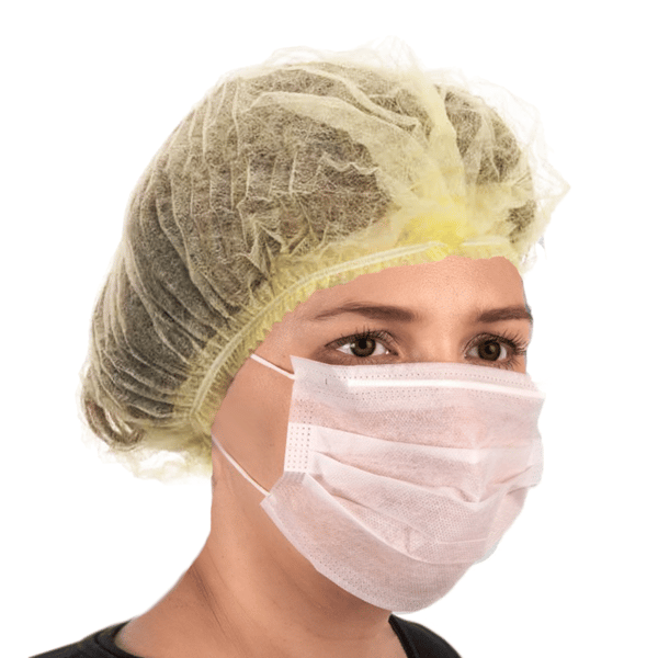 Engångsmössa gul klämma non-woven 12g 100st