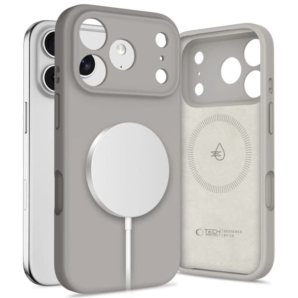 Tech-Protect Silikone MagSafe-cover til iPhone 17 Pro Max - Grå
