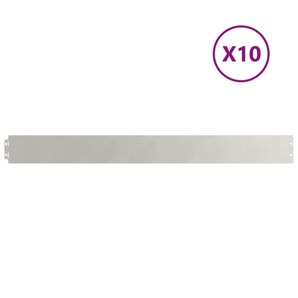 vidaXL Gräsmatta 10 st 10x103 cm rostfritt stål