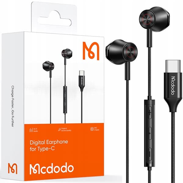 MCDODO TRÅDBUNDNA HÖRLURAR MED MIKROFON MED USB-C DAC