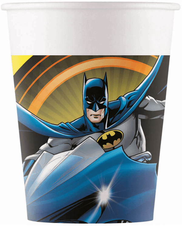Batman födelsedagspappersmugg 200ml 8 st.