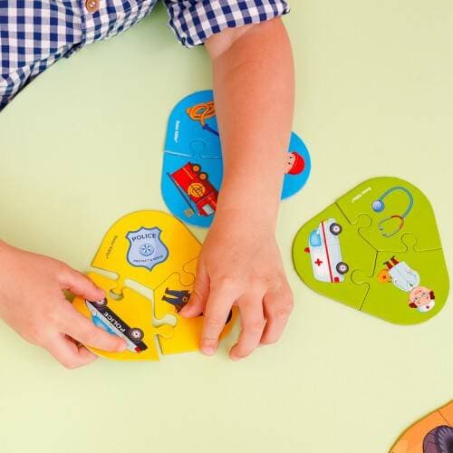 2-in-1 PALAPELI AJONEUVOSETTI MINI PALAPELI OPPIMUSPELI PYÖRIVÄ KAHVILA
