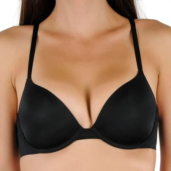 CALVIN KLEIN VATTERT BH SORT SMOOTH 75C 2A2F3_B* TIA