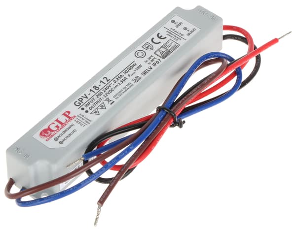 Skiftestrømforsyning 12V/1,5A/GPV