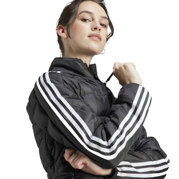 Damejakke adidas ESSENTIALS 3-STRIPES LIGHT DOWN sort HZ5726 r S