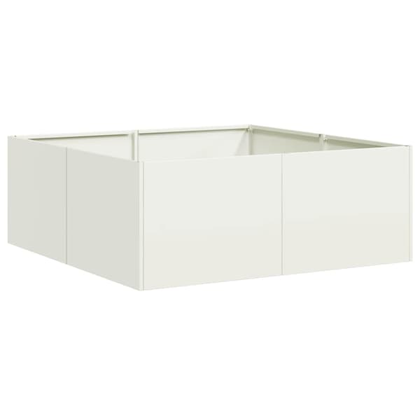 vidaXL Blomkruka vit 80x80x30 cm stål