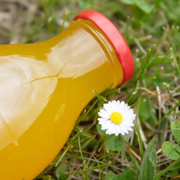 5x KUBUŚ 500ml glasflaskor för juice, sirap, juice, vatten, mjölk 0,5l