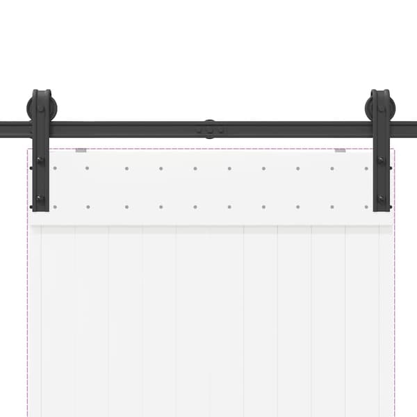 vidaXL Skjutdörrsinstallationssystem 183 cm stål svart