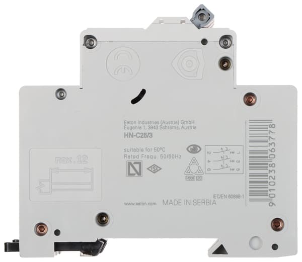 Eaton HN-C25/3 överströmbrytare trefas 25A typ C