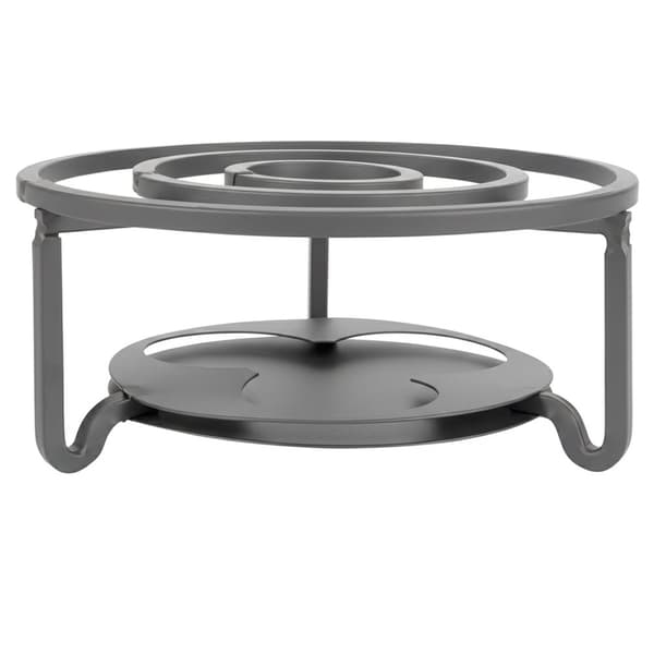 Metallinen harmaa teekannulämmitin 16,5 cm
