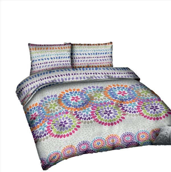 deSATIN Ranforce sängkläder 220x200 cm färgglada löv