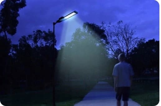 Gadelampe til mast, til facader, 500W, kraftig lampe, projektør, halogen