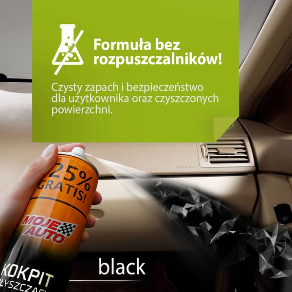 MOJE AUTO - Kokpit Blank - Sort 600ml (750ml Promo)