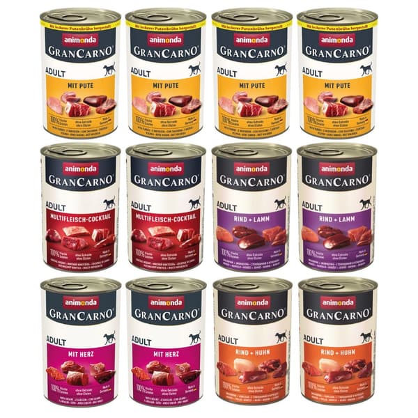 Vådfoder til hunde Animonda Grancarno Adult MIX AF SMAGSSTOFFER 12x400g