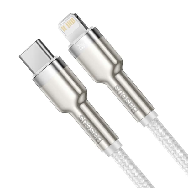 Baseus Cafule USB-C till Lightning-kabel, PD, 20W, 2m (Vit)