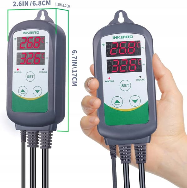 Inkbird ITC-308 Wi-Fi temperaturkontrolltermostat, rökkontroll
