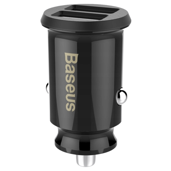 Baseus Grain Autolaturi 2x USB 5V 3.1A (Musta)
