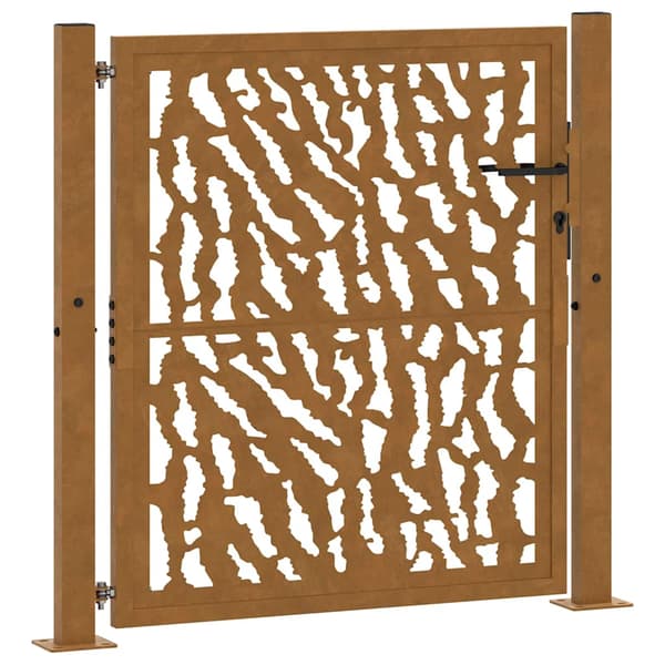 vidaXL havelåge 105x105 cm skinnemønster i rustfrit stål