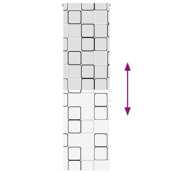 vidaXL Duschrullgardin 60x240 cm Tygbredd 56 cm