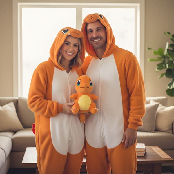 Kigurumi Charmander pyjamasdragt til børn størrelse S 145-155 cm