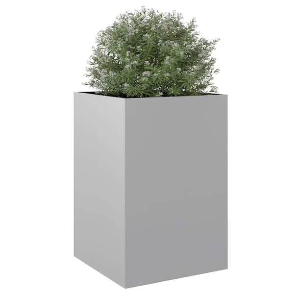 vidaXL Kruka, Silver, 52x48x75 cm, Galvaniserat stål