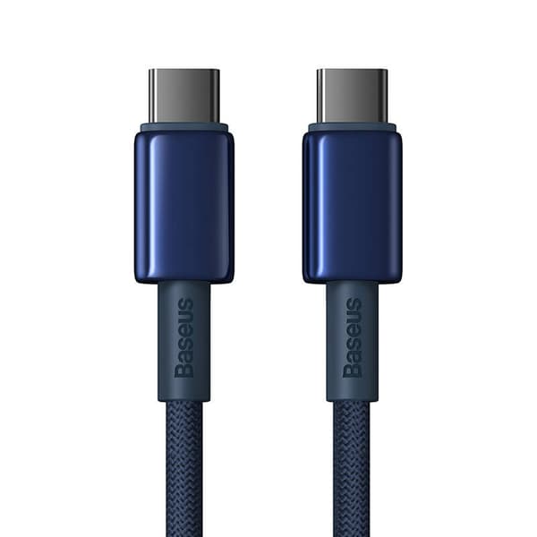 Baseus Tungsten Gold USB-C til USB-C kabel, 100W, 1m (Blå)