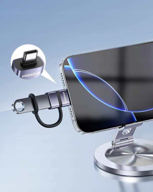 INNOSTYLE ADAPTER USB-A 3.0 TILL USB-C TILL USB TYP C 3A 5GBPS OTG