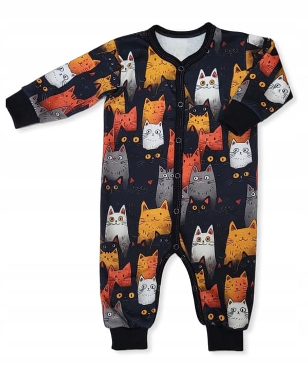 Rompers 74 knappet romper lille romper uden fødder pyjamas rompers med katte