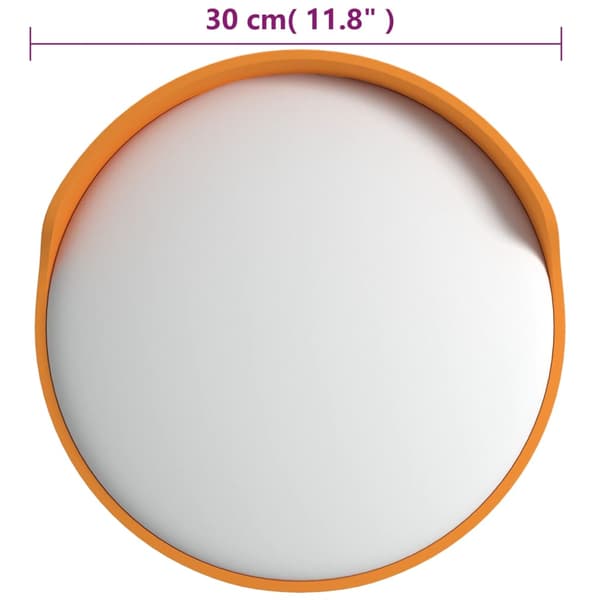 vidaXL Konvex trafikspegel orange Ø30 cm polykarbonat