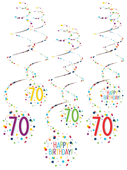 Virvlar Dekoration 70-årsdag Sjuttio