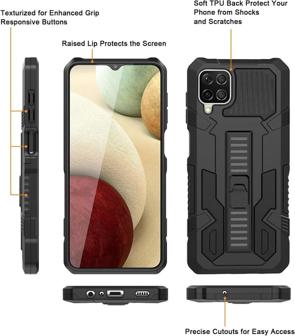 2X GLASETUI TIL SAMSUNG GALAXY A12 2020 SORT