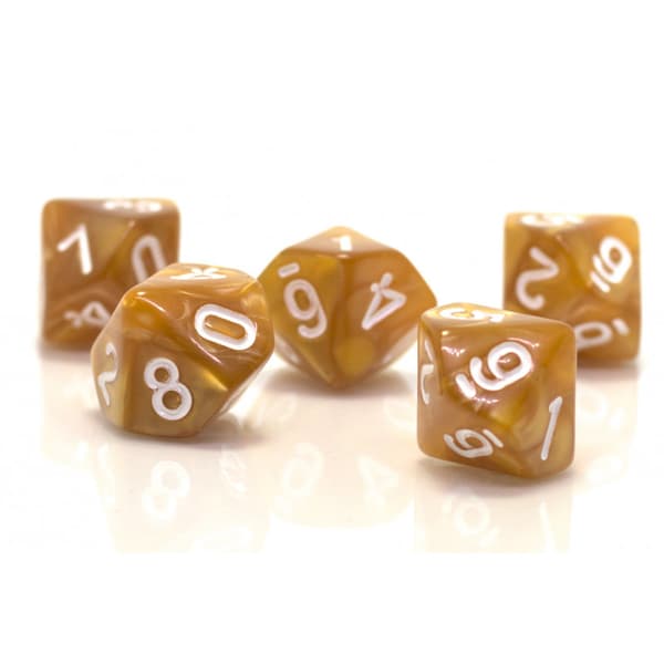 RPG-tärningar tiosidiga D10 Dragon Gold 0-9
