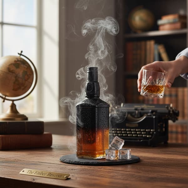 5x Daniel flaske 500ml ombre sort glas 0,5L til whisky vodka likør