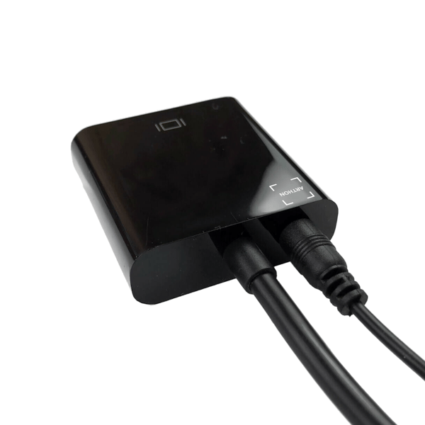 Adapter micro HDMI til VGA + audio jack 3.5 mm konverter for billede og lyd