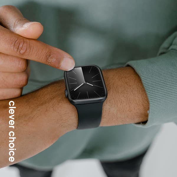Crong Liquid - Apple Watch-rem 44/45/46/49 mm (sort)