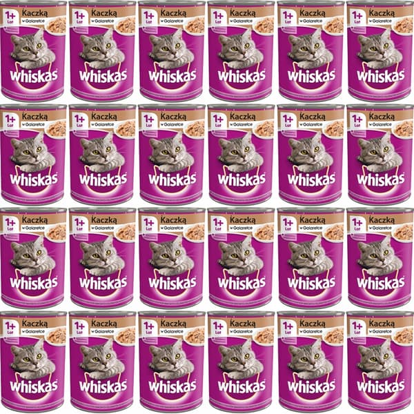 Whiskas våtfoder för vuxna katter med anka 24x400 g