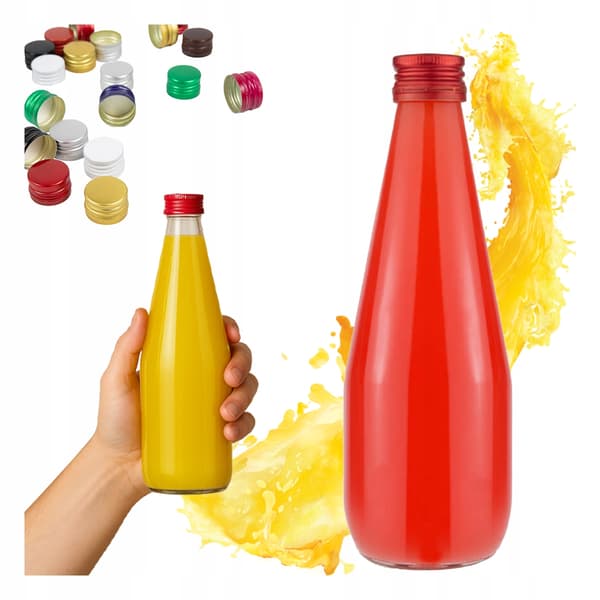 50x GLASFLASKOR 330 ml + KORK FÖR JUICE OCH SIRAPLIKÖR