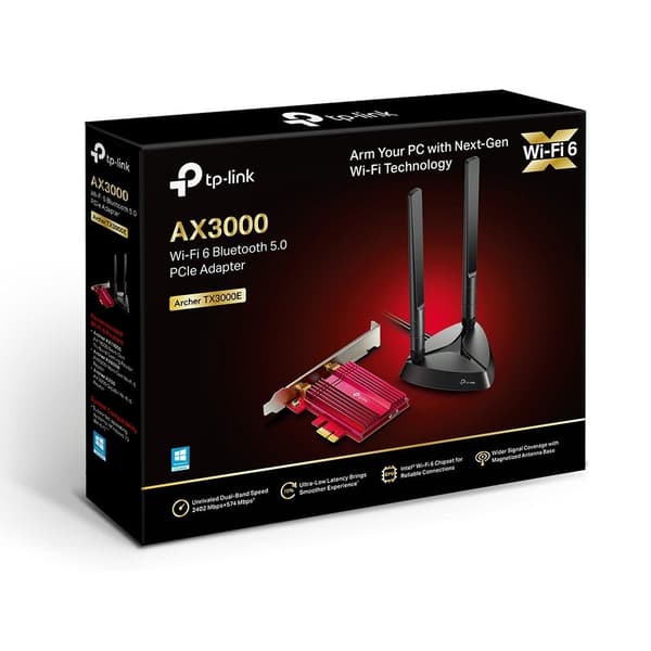 TP-LINK Archer TX3000E Wi-Fi 6 netværkskort, 2402 Mbit/s, PCIe