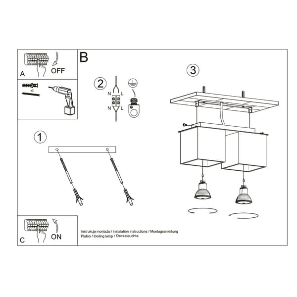 Loftlampe Delta 2 GU10 Sort Alu Lumilo 00.127.63