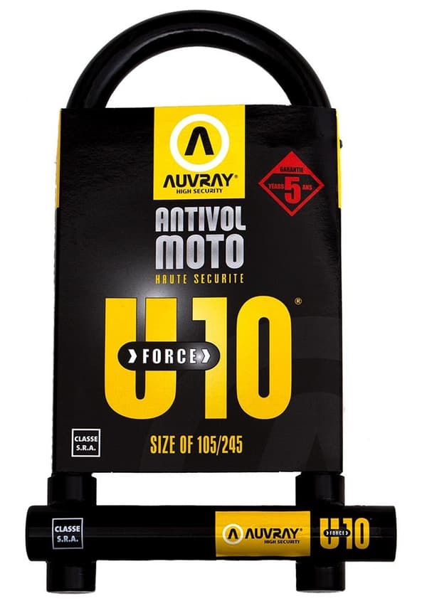 AUVRAY U-LOCK U-FORCE 10-spänne - 105 x 245 mm, stiftdiameter 18 mm (SRA-klass)
