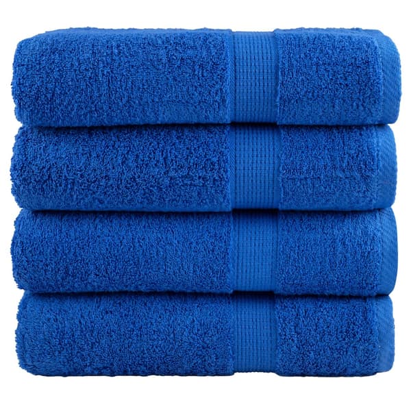 vidaXL Premiumhanddukar SOLUND, 4-pack, Blå, 70x140 cm