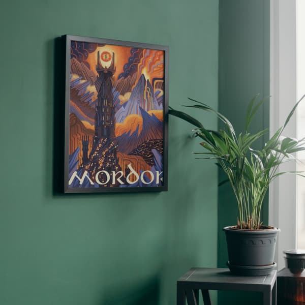 MALING EFTER TAL Billeder til maleri Mordor Ringenes Herre 40x50 cm