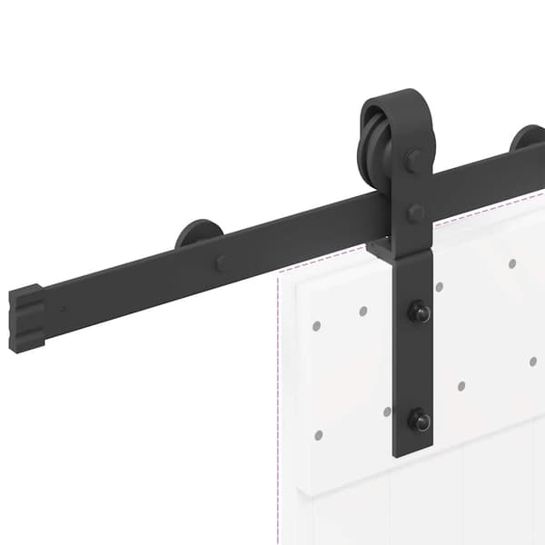 vidaXL monteringssystem til skydedør, 200 cm, stål, sort