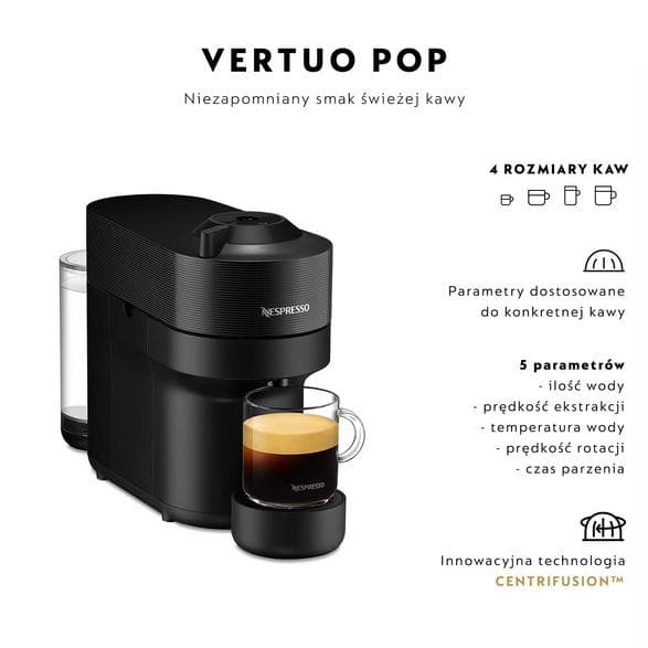De'Longhi Nespresso Vertuo Pop kapselkaffemaskine, sort