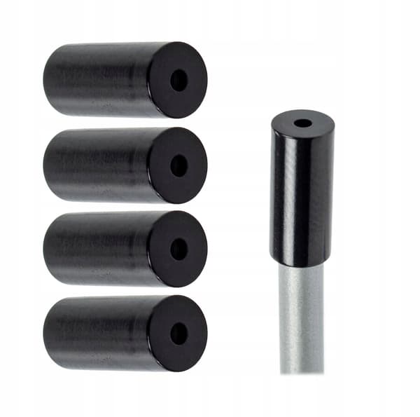 Gearskifterhusender, aluminium 4 mm, 5 stk. sorte